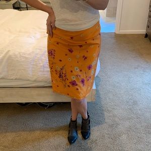 Silk Floral Skirt